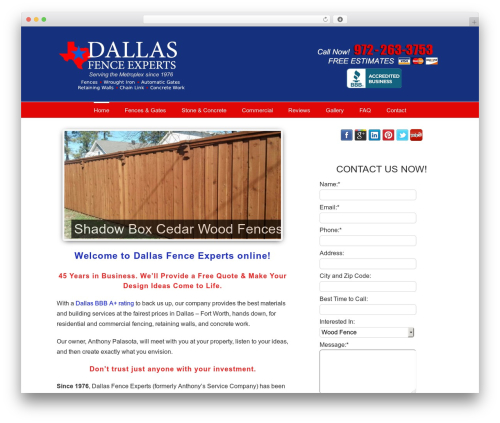 Si contact form WordPress plugin - dallasfenceexperts.com