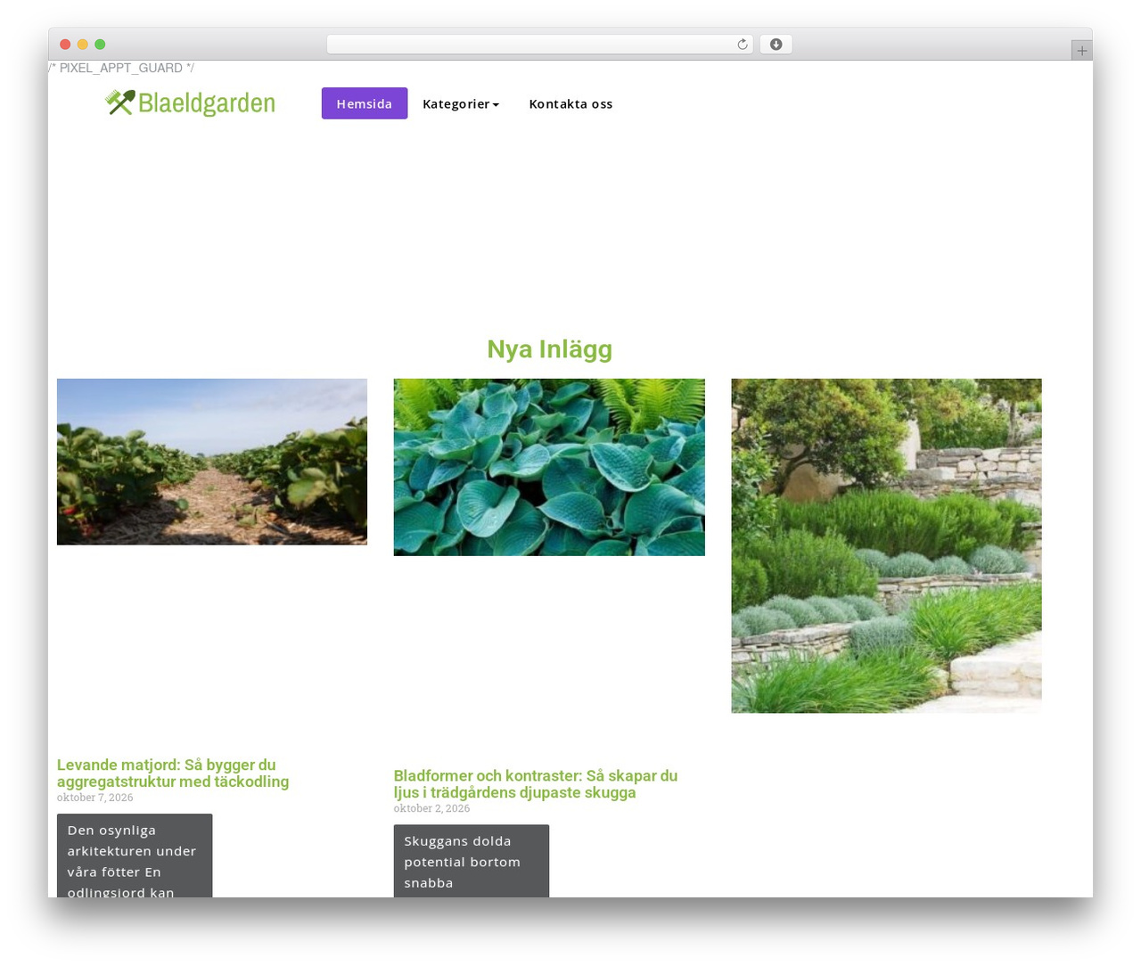 Appointee theme WordPress - blaeldgarden.se