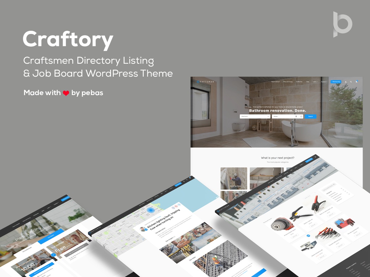 Craftory theme WordPress by Pebas