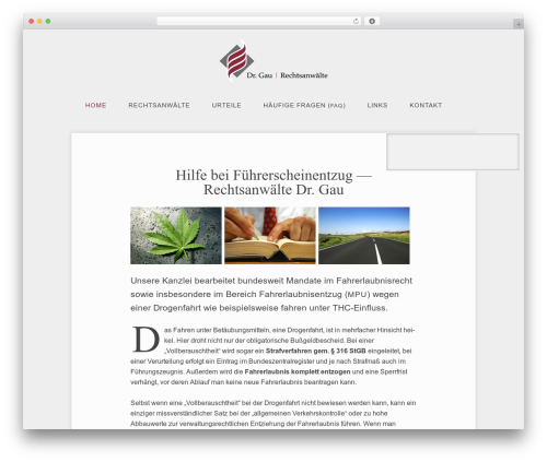 Dr. Gau theme WordPress - drogenfahrt.de