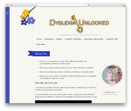 Fiore theme WordPress - dyslexia-unlocked.com.au