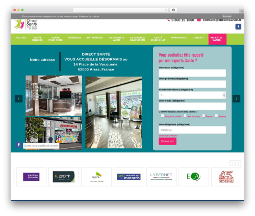 Cookie banner WordPress plugin - directsante.fr