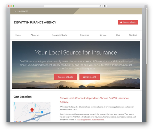 SB5 WordPress theme - dewittagencyms.com