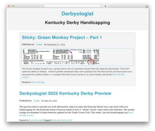 Spine WordPress theme - derbyologist.com Spine WordPress theme - derbyologist.com