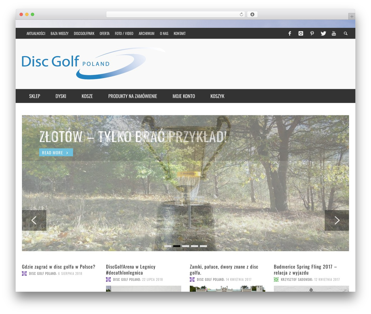 Theme WordPress Presso - discgolfpoland.pl