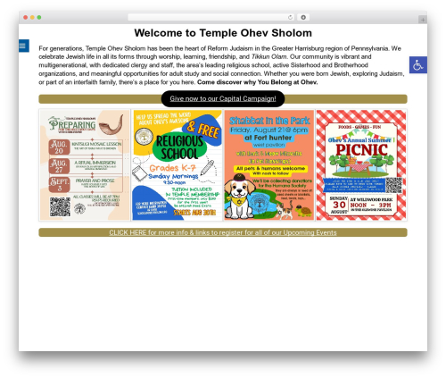 Urjbuilder newsletter WordPress plugin - ohevsholom.org