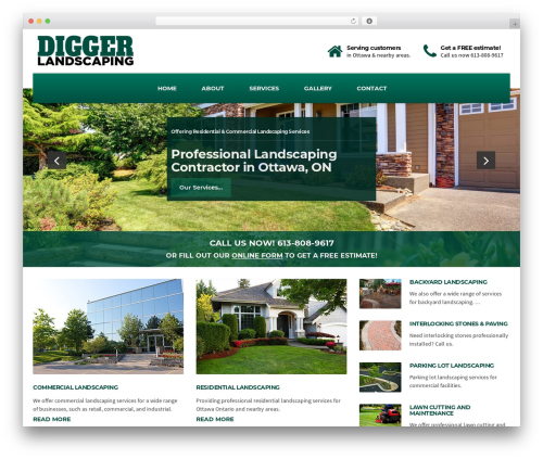 WordPress theme BuildPress WP Theme - diggerlandscaping.com