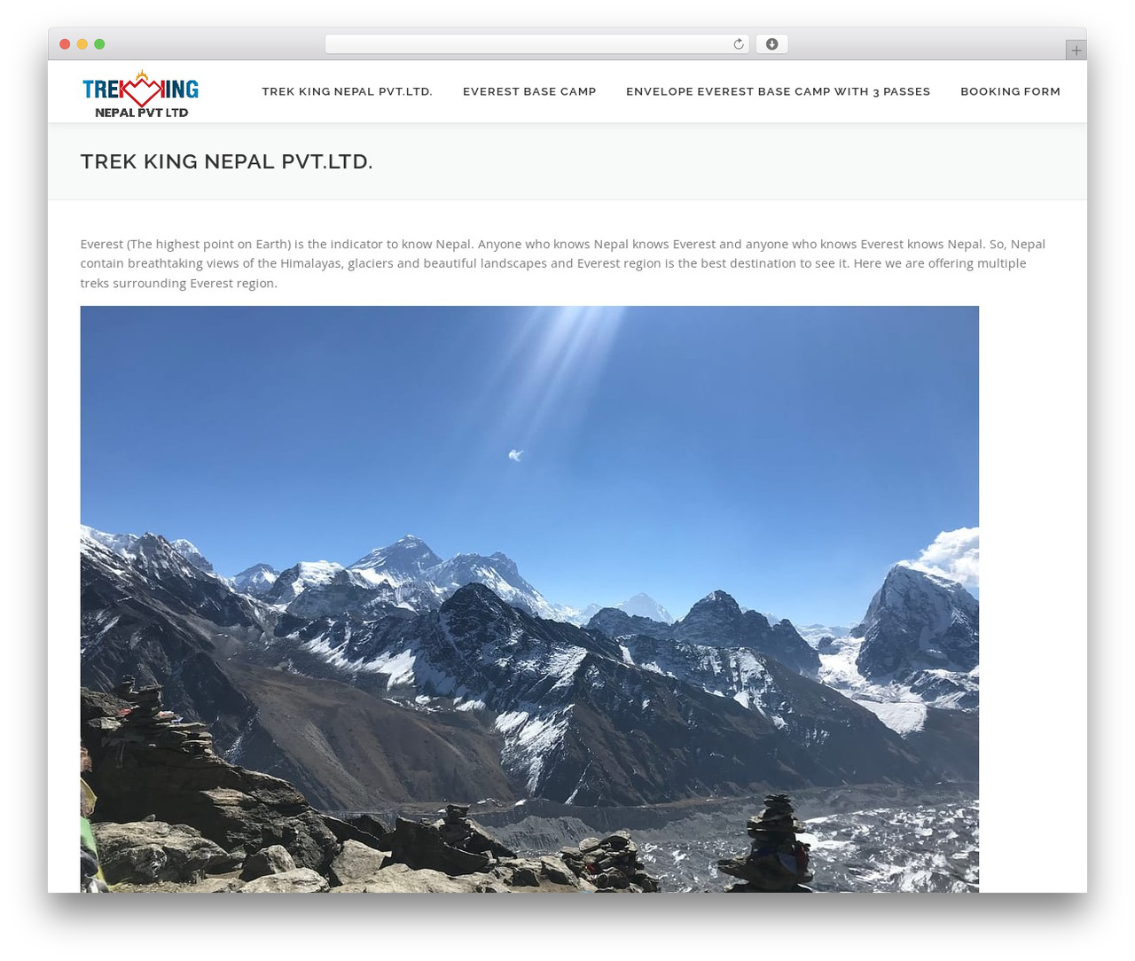 WordPress theme OnePress - trekkingnepal.net