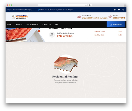 WordPress theme roofex - differential-alum.com