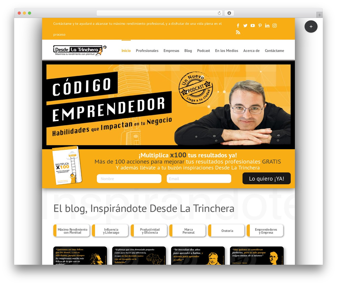 WordPress website theme Avada - desdelatrinchera.com