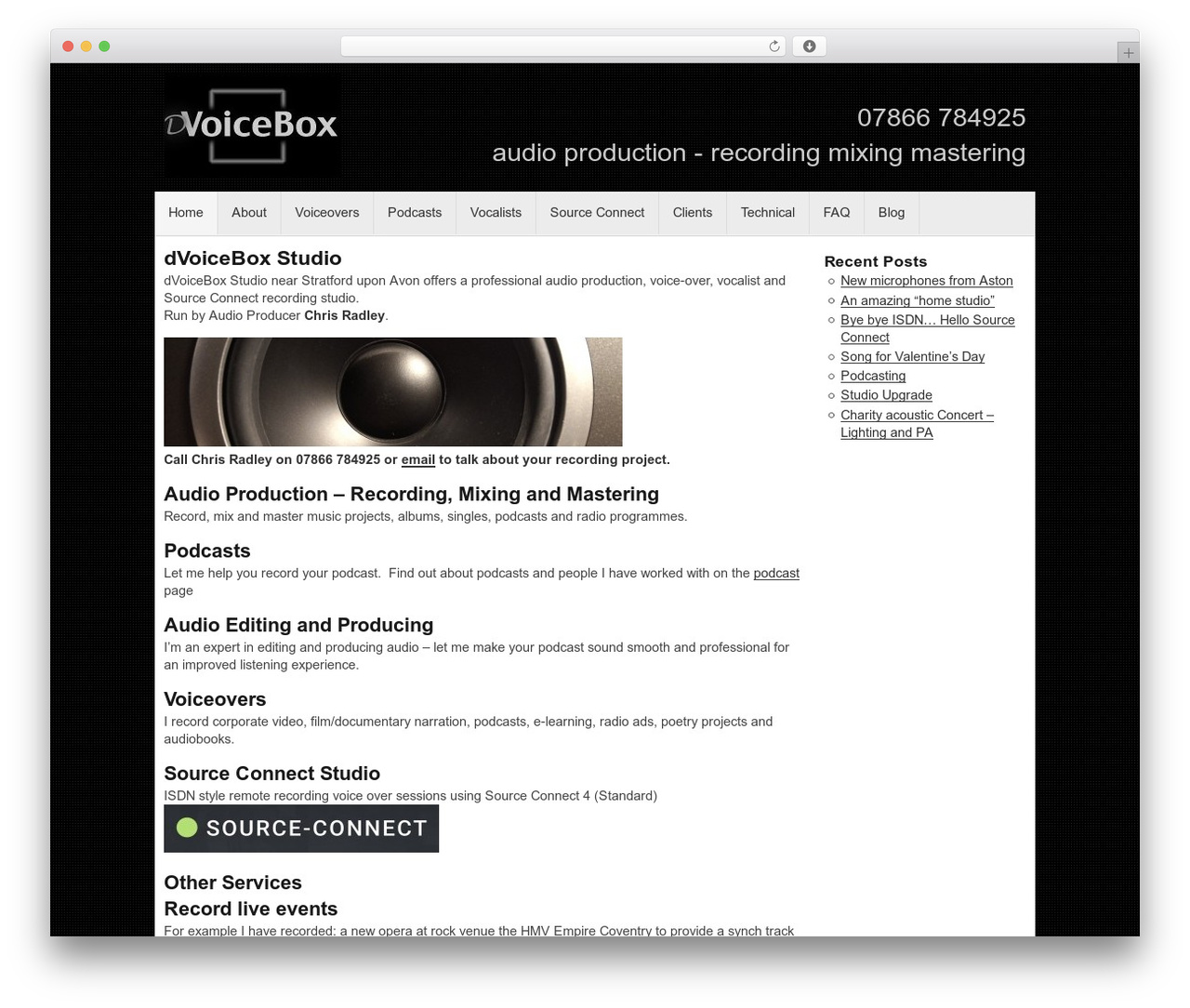 WordPress website theme Fluidal - dvoicebox.com
