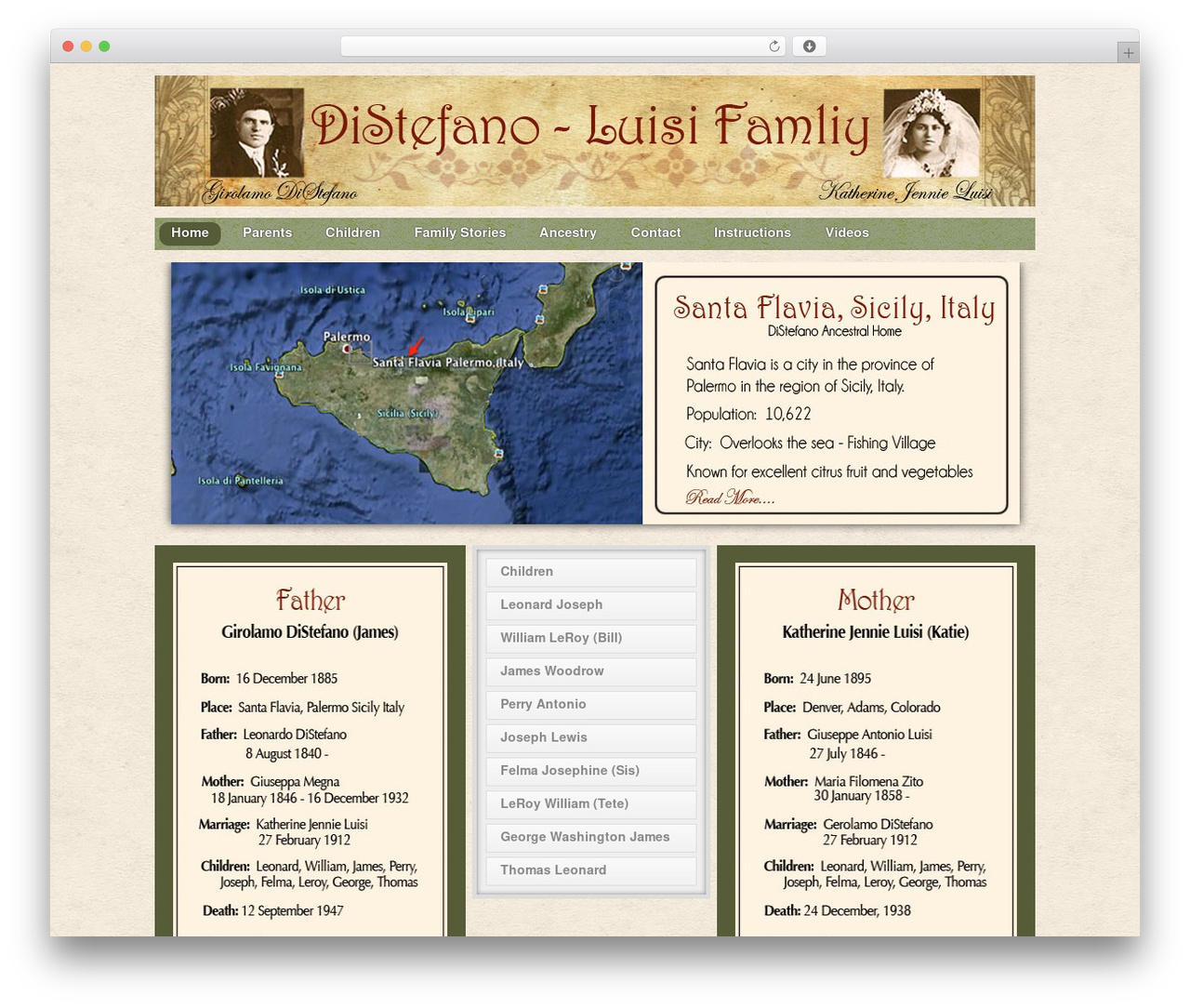 WP theme Drafted - distefanoluisifamily.com