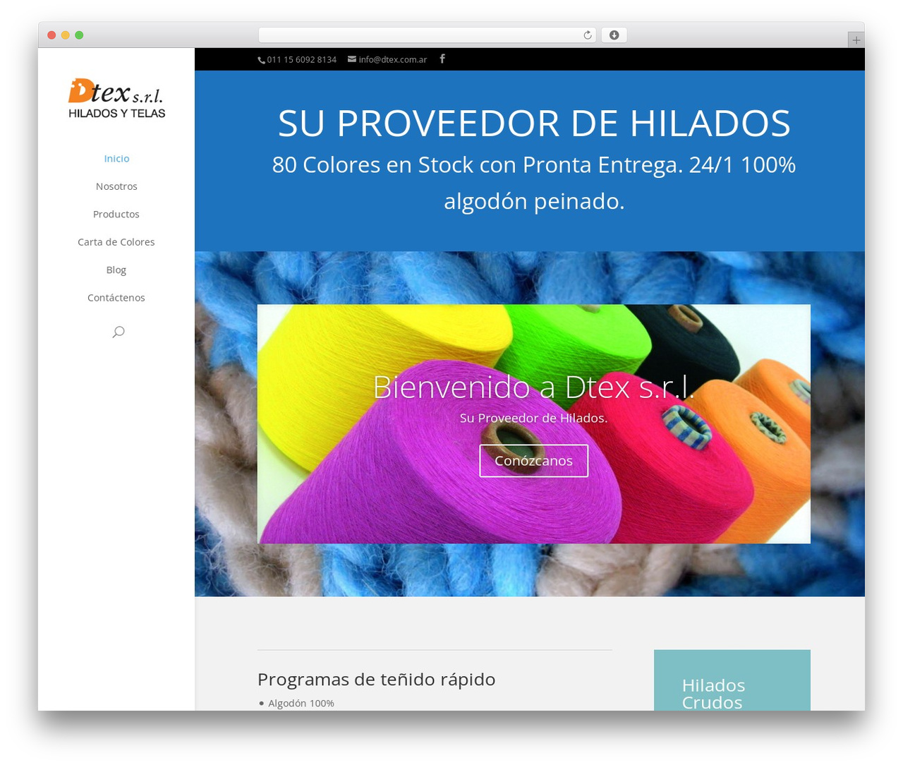 Best WordPress theme Divi - dtex.com.ar