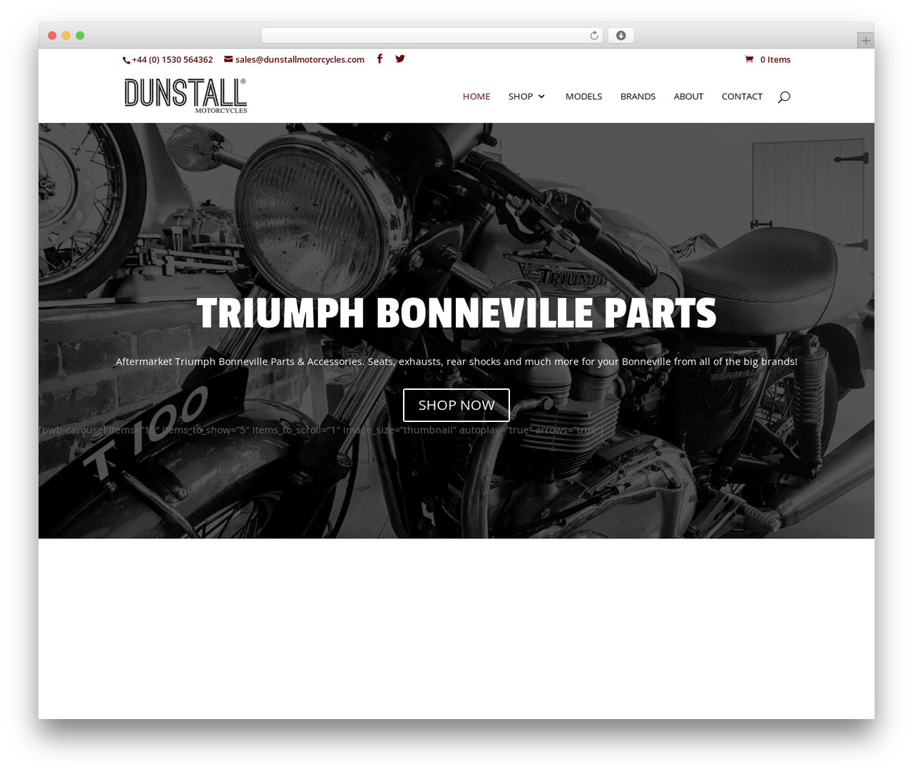 Divi WordPress theme - dunstallmotorcycles.com