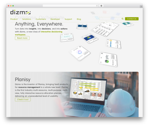 dizmo top WordPress theme - dizmo.com