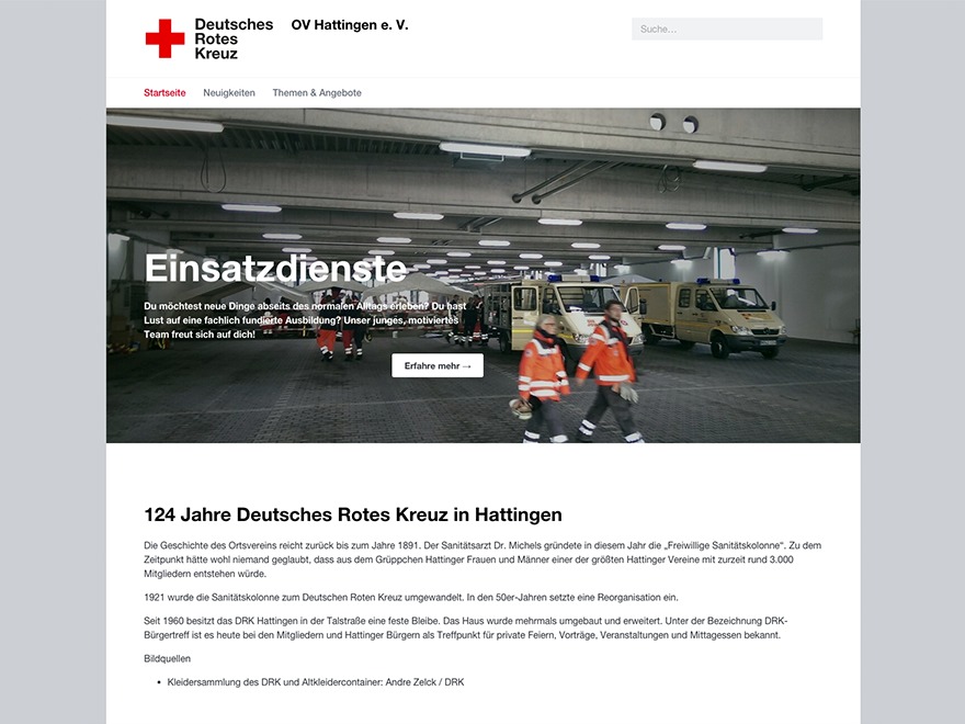DRKWordPress WordPress page theme by VOLL digital GmbH