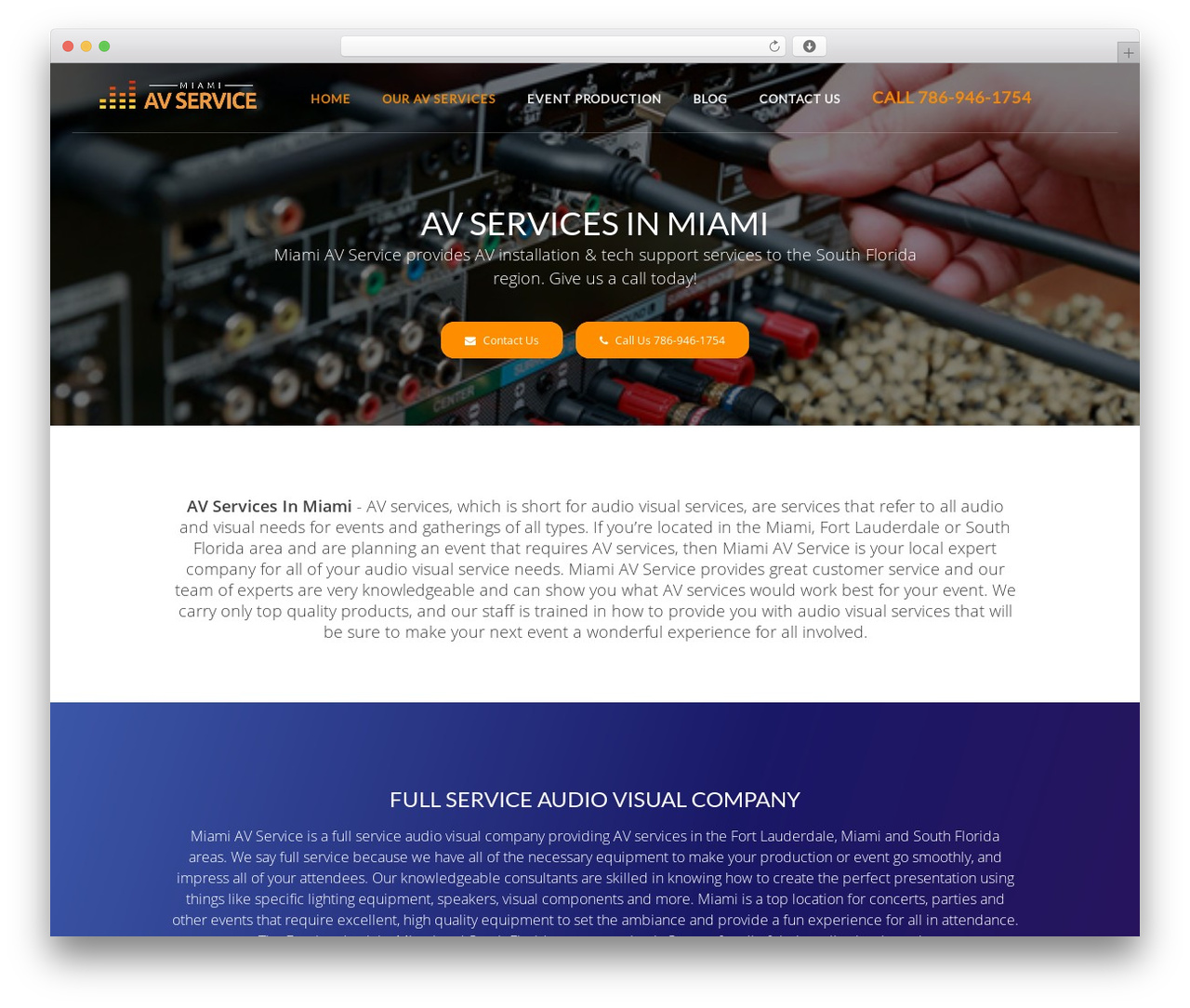 Ef Practical WordPress page theme - miamiavservice.com