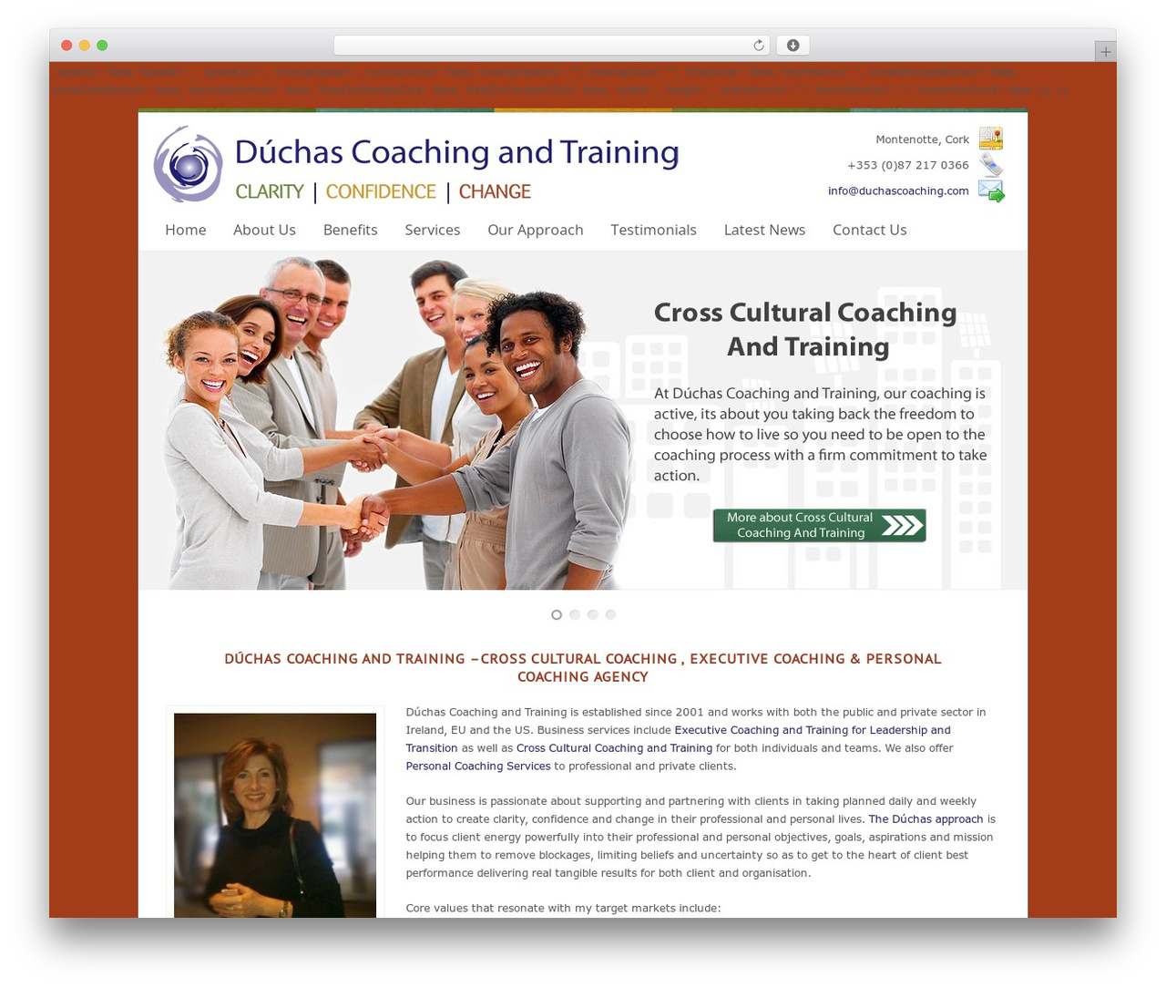 Extensio WordPress theme design - duchascoaching.com