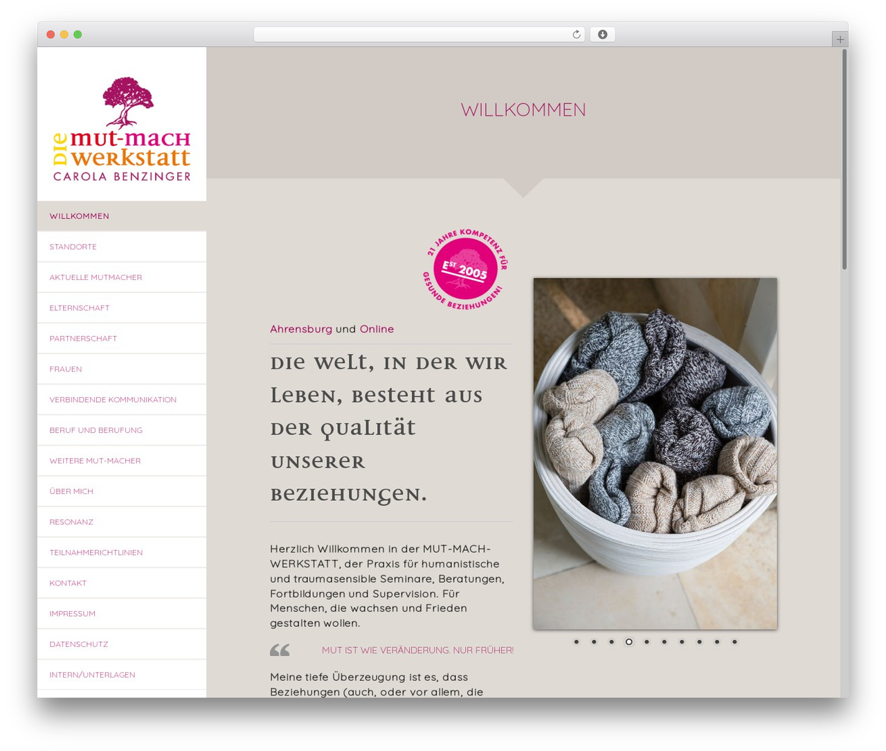 Faculty WP theme - die-mutmachwerkstatt.de