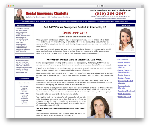 Generic Theme Responsive WordPress theme - dentalemergencycharlotte.com