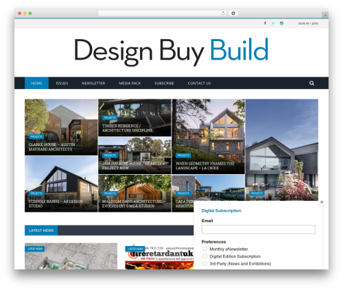 Gloria WordPress theme design - designbuybuild.co.uk