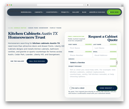 King addons WordPress plugin - libertyhillcabinets.com