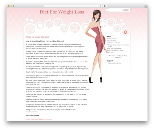 Pretty Theme WordPress theme design - diet-for-weight-loss.org