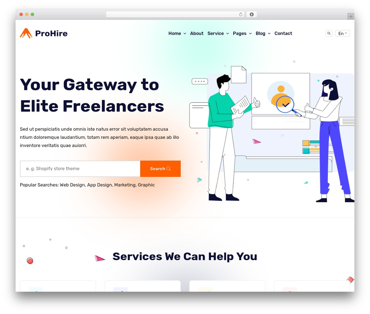 Prohire theme WordPress - shthemes.net/demosd/prohire