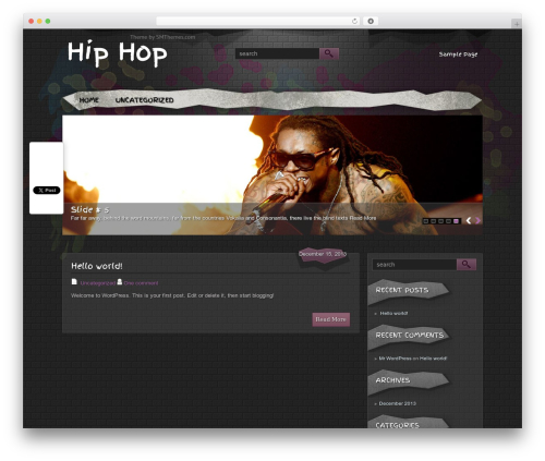 Theme WordPress HipHop - djspinitch.com