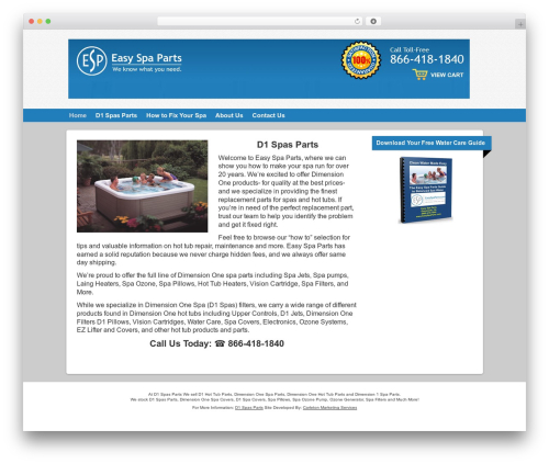Theme WordPress SmallBiz Dynamic - d1spasparts.com