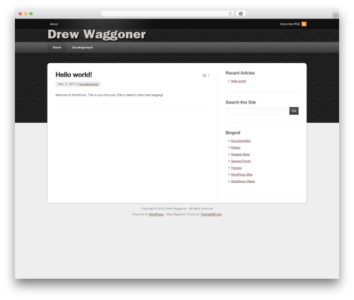 WordPress theme deStyle - drewwaggoner.com