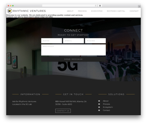 WordPress theme Rhythmic Ventures - rhythmicventures.com
