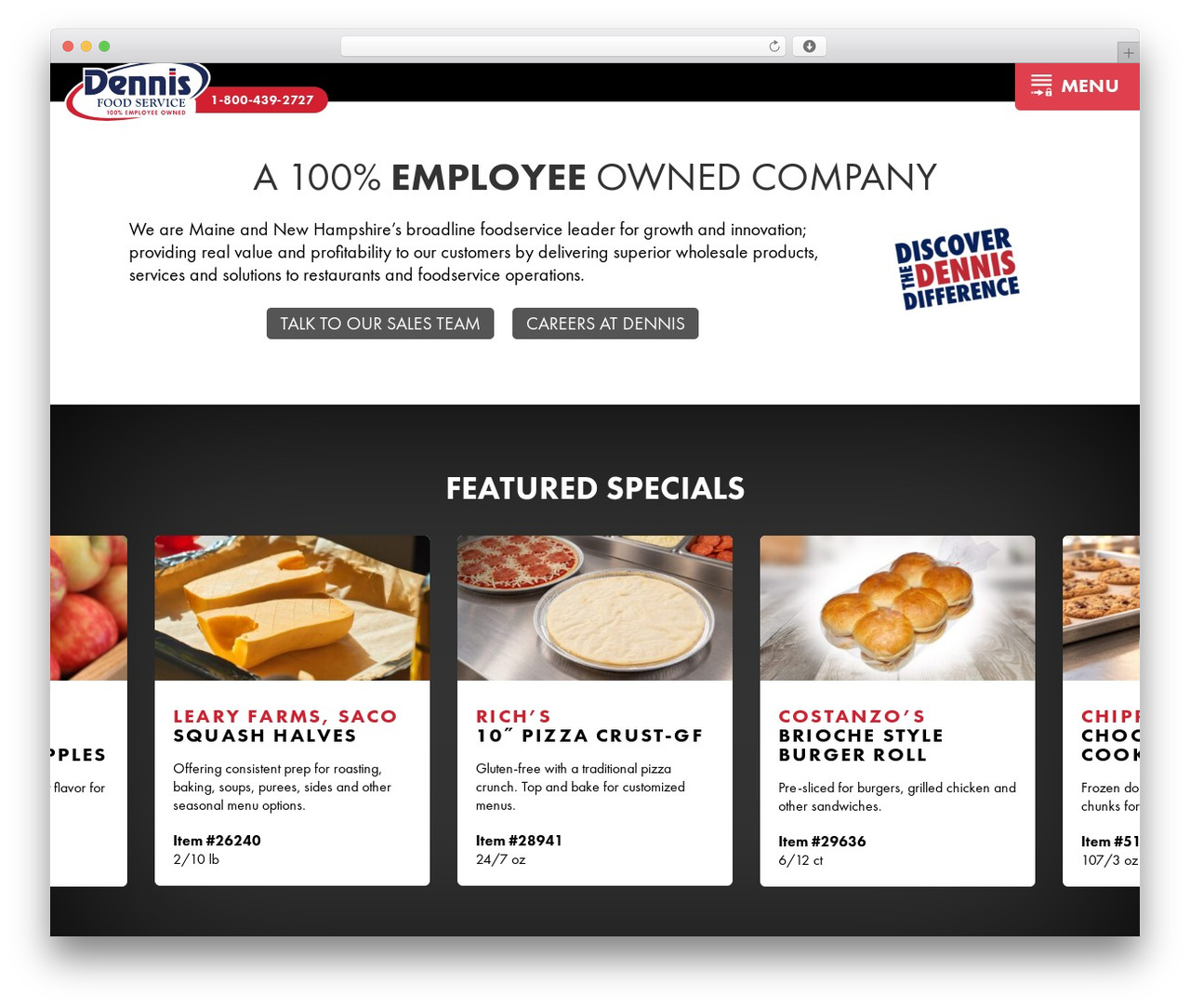 WordPress theme SWMC Wordpress Base Theme - dennisfoodservice.com