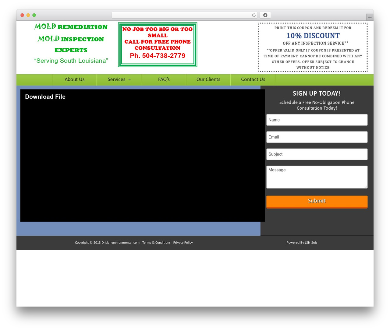 wp-bootstrap theme WordPress - driskillenvironmental.com