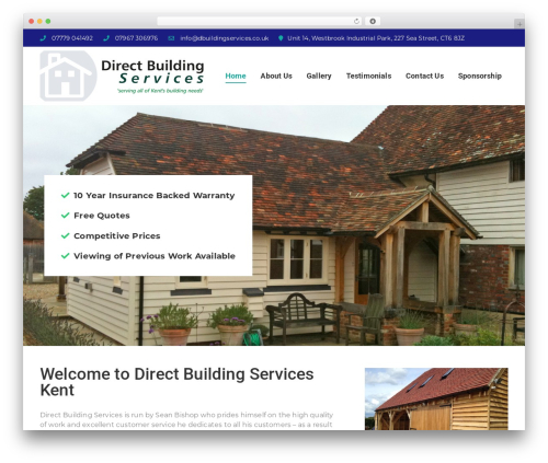 WT1 WordPress theme - dbuildingservices.co.uk