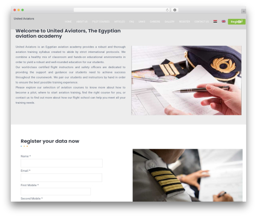 Edubiz top WordPress theme - unitedaviators.com