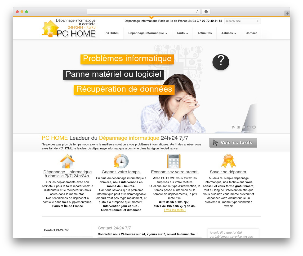 WordPress theme 123Theme - depannage-pc-domicile.com
