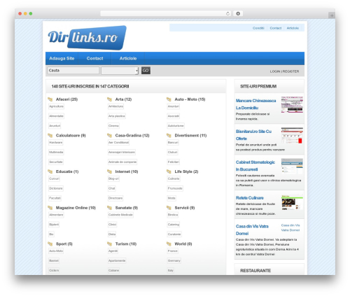 WordPress website theme DirectoryPress - dirlinks.ro