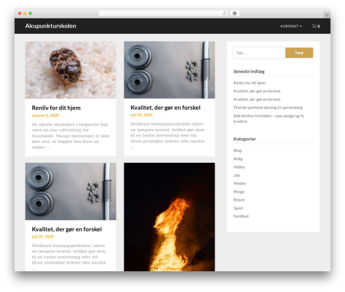 Alluring eCommerce WordPress store theme - akupunkturskolen.dk