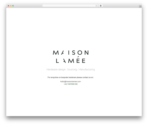 Hello Elementor WordPress theme - maisonlamee.com