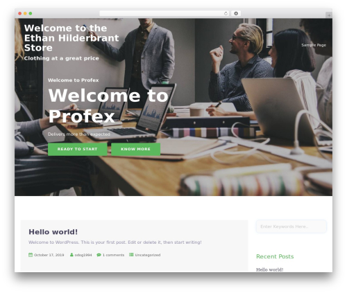 Profex WordPress store theme - ethanhilderbrant.net