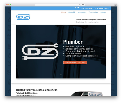 Divi theme WordPress - dzplumbelectric.co.uk
