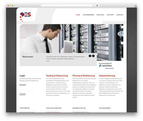 Executive WP WordPress theme - des-ag.com