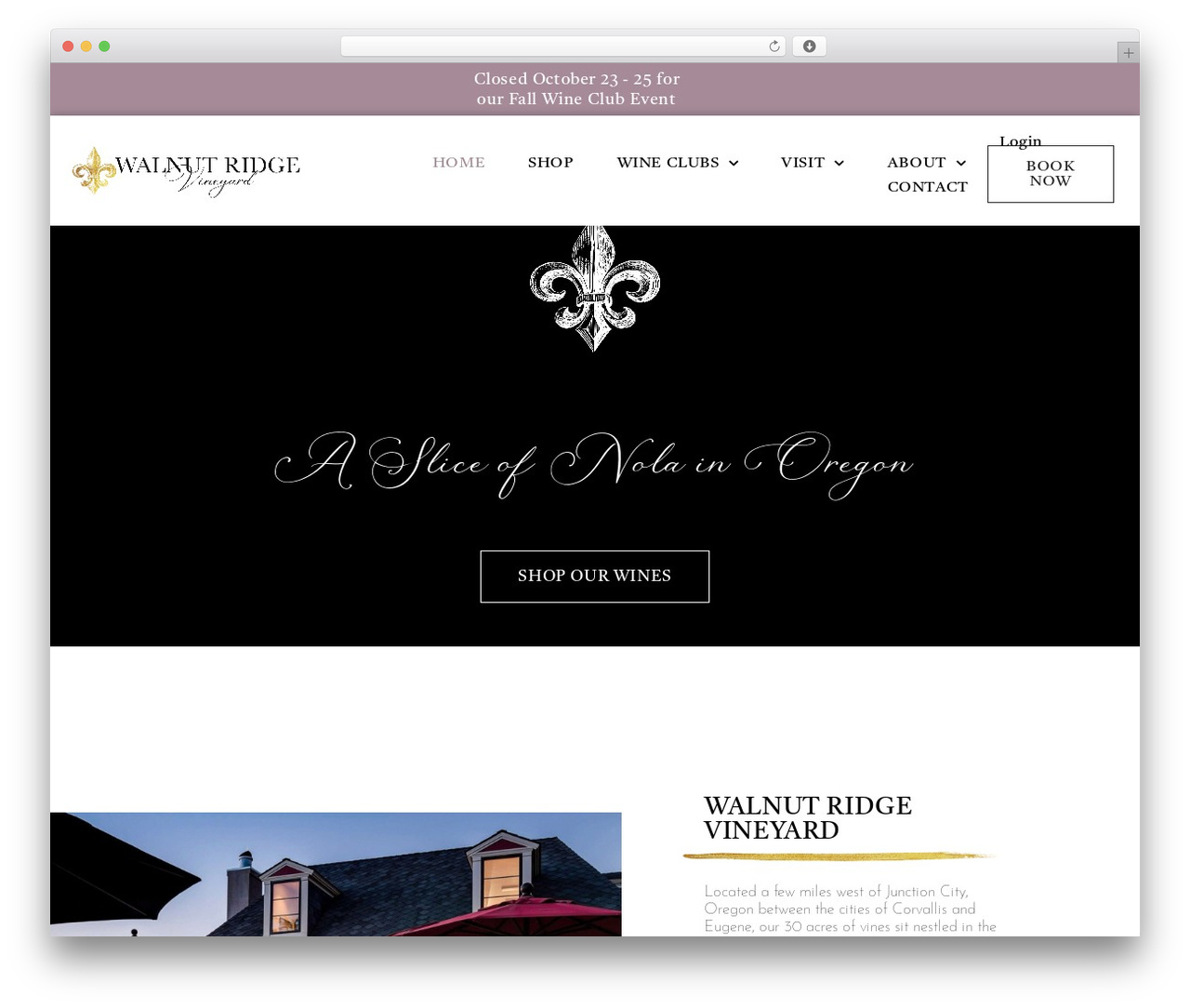 Hello Elementor WP theme - walnutridgevineyard.com