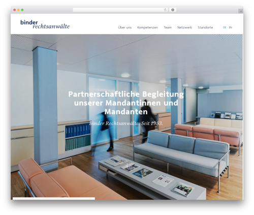 Mustersite theme WordPress - binderlegal.ch
