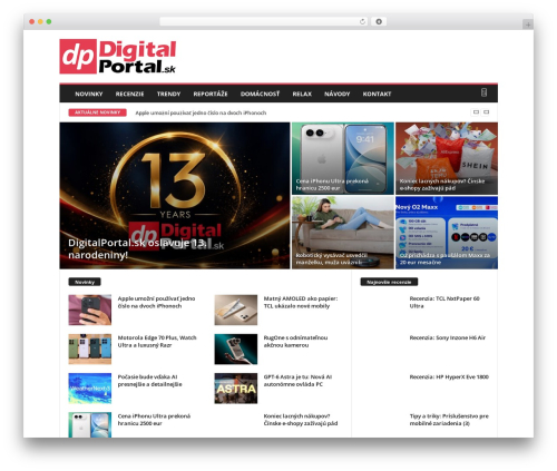 Newsmag theme WordPress free - digitalportal.sk