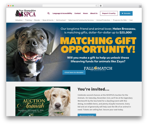 NHSPCA Theme theme WordPress - nhspca.org