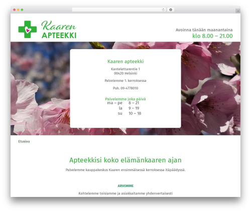 Primus Core WordPress theme - kaarenapteekki.fi