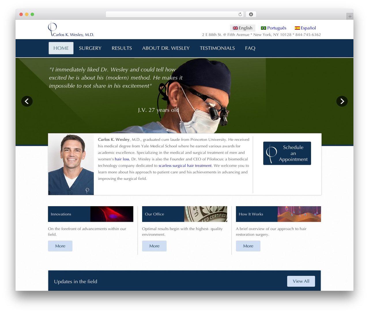 Theme WordPress Medicate - drcarloswesley.com