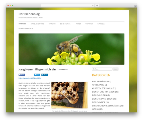 Tiny Forge WordPress blog theme - derbienenblog.de